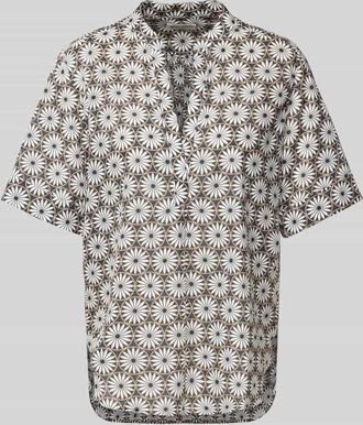 Marc O'Polo Relaxed Fit Blusenshirt aus reiner Baumwolle in Marine, Gr&ouml;&szlig;e 46