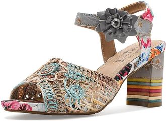 L'Artiste by Spring Step Cosmopleze Womens Sandals Grey : EU 42 (US Womens 10.5-11) M, Textile