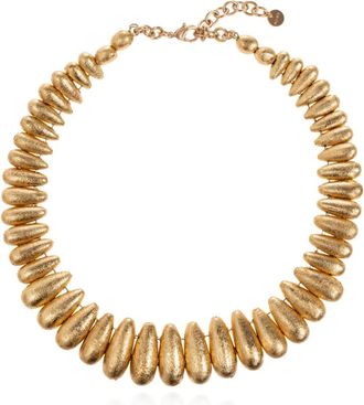 Cult Gaia Analeia Korte Ketting - Dames - Kettingen - Geel - ONE Size - Satijn - Accessoires