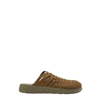 Malibu Sandals Mules, male, Green, Size: 12 US Handwoven Slip-On Shoes with Basket Weave