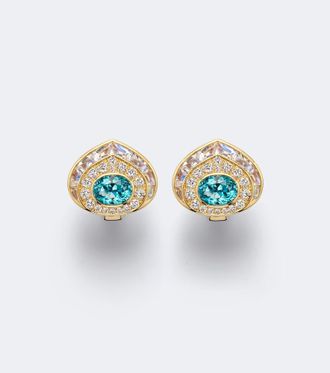 Marina B Pendientes Claudia de oro de 18 ct con piedras