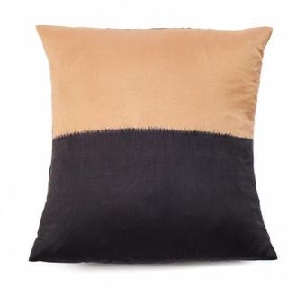Studio Variously Kala Black and Gold Color Block Mulberry Silk Pillow - Cover Only in Black/gold at Nordstrom