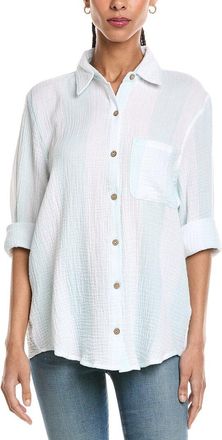 Vintage Havana Striped Gauze Button Down Shirt