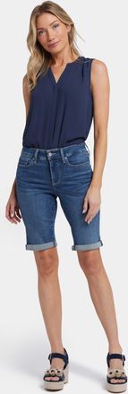 NYDJ Briella 11 Inch Denim Shorts Met Omgeslagen Boordjes | Valencia Surf