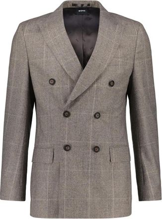 HUGO BOSS Blazers - Heren - Blazers - Bruin - L - Jassen