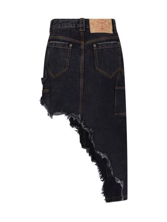Vaquera Womens Skirts Black Cotton