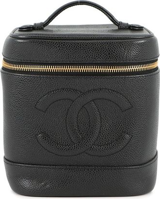 Chanel Black Grained Calfskin Vanity Bag (Pre-Owned)