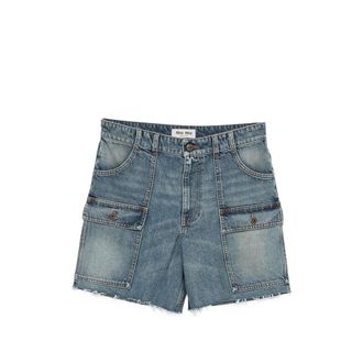 Miu Miu Cargo-pocket Denim Shorts