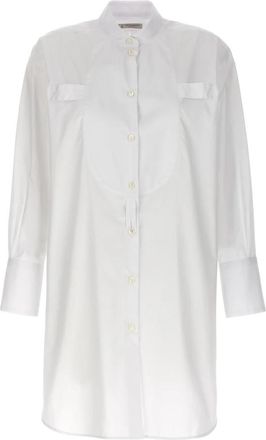 Alberto Biani Tuxedo Shirt - Dames - Shirt Kleedjes - Wit - XS - Katoen - Kleedjes