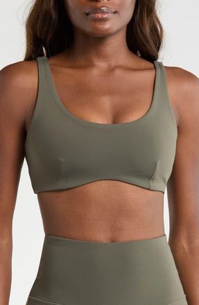 Lord & Taylor Sculpt Reversible Sports Bra in Kambaba/Java at Nordstrom, Size X-Small