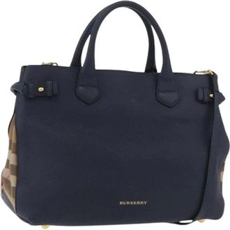 Burberry Pre-owned Handbags, female, Blue, Size: ONE SIZE Pre-owned Vintage Hand Bag
