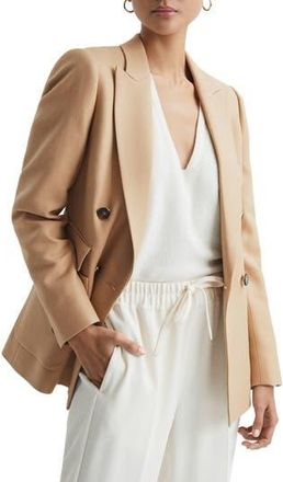 Reiss Larsson Wool Blend Blazer in Light Camel at Nordstrom Rack, Size 0 Us / 4 Uk
