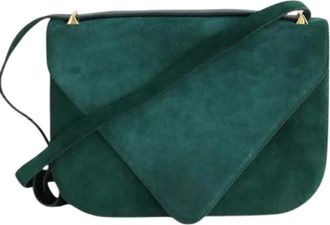 Bottega Veneta Pre-owned Suede Shoulder Bag - Dames - Vintage Schoudertas - Groen - ONE Size - Su&egrave;de - Vintage
