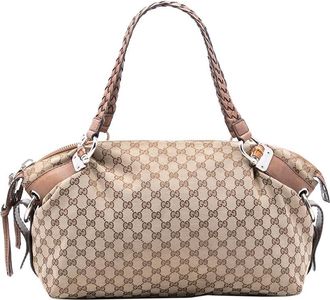 Gucci Pre-owned Gucci Medium GG Canvas Bamboo Bar Tote Ladies 232959 467891