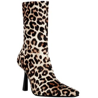 Steve Madden Vakay Bootie Leopard Velvet VAKAY-LEO Womens