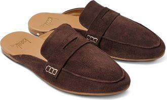 beek Mallard Leather Flat Mule in Coffee at Nordstrom, Size 12