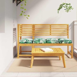 vidaXL Cuscino Per Seduta Pallet 4 Pcs Motivo A Foglia 40 X 40 X 8 Cm - Vidaxl