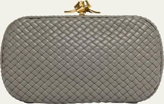 Bottega Veneta Padded Leather Sculptural Knot Clutch Bag
