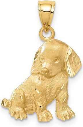 Diamond2Deal 14k Yellow Gold Dog Charm