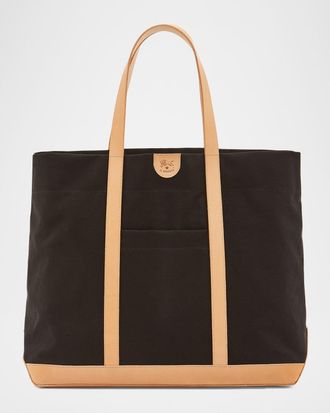 IL BISONTE Caramella Large Canvas Shopper Tote Bag