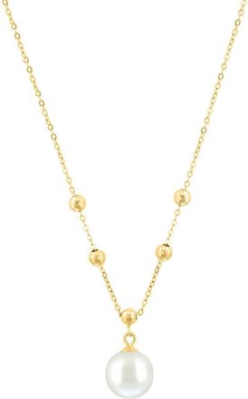 Effy 14K Gold 6mm Freshwater Pearl Y-Necklace in White at Nordstrom Rack