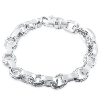 Pompeii3 Mens Designed Link 14k Gold (63gram) or Platinum (118gram) 11mm Bracelet 8.5
