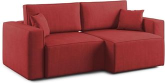 Divani.Store Morfeo Sof&aacute; Con Asiento Extra&iacute;ble En Tela Impermeable 215 Cm Rojo