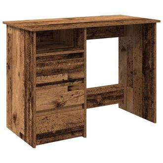 Berkfield Home Desk Old Wood 102x50x75 cm Engineered Wood in Brown | Size: 102 x 50 x 75 cm