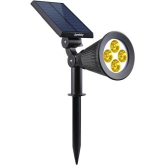 OEM Proyector Solar 2 En 1 Para Pegar O Montar, Led Blanco C&aacute;lido Regulable, 29 X 9,5 X 34 Cm (1 Unidad) - Crezuo