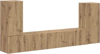 vidaXL Conjunto De Mueble De Tv 4 Uds. Roble Artisan Vidaxl