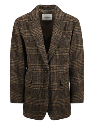 Isabel Marant Gesina geruite blazer met enkele knoop - Groen
