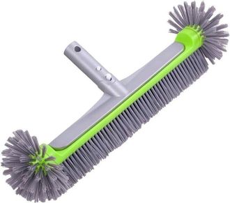 OEM Cepillo Para Piscinas Con Revestimiento, 44,5 Cm (17,5 Pulgadas), Cabezal Desmontable Con Cerdas Resistentes, Mango De Aluminio Ez Clip, Sin Varilla T
