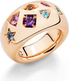 POMELLATO Iconica Geometric Gemstone Ring in Rose Gold at Nordstrom, Size 7.25