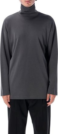 Christophe Lemaire Grey High Neck T-Shirt