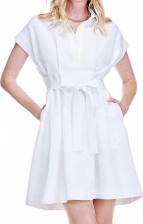 Jade Yoga Hamptons Horizon Short-Sleeve Shirt Dress In White
