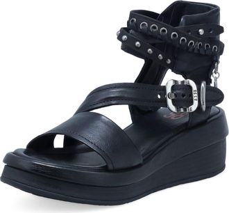 A.S.98 Spaulding Ankle Strap Sandal in Black at Nordstrom, Size 10.5-11Us