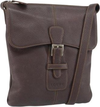 Loewe Pre-owned Cross Body Bags, female, Brown, Size: ONE SIZE Pre-owned Leather Shoulder Bag