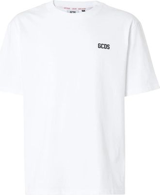 GCDS Regular Logo T-shirt - Heren - T-shirts - Wit - L - Katoen - Tops