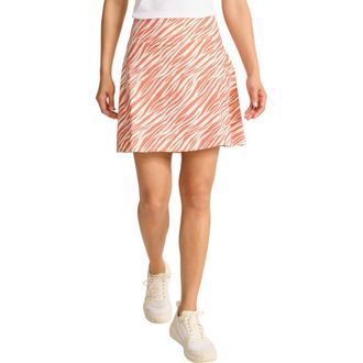 Tommy Bahama Abby Coastal Zebra Print Skort in Peach Gelato at Nordstrom, Size X-Small