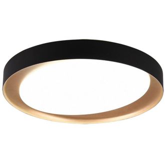 Trio Leuchten Plaf&oacute;n Zeta Led Regulable &Oslash;48 Cm Negro Y Oro Trio Lighting