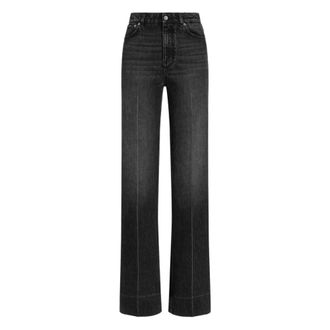 Dolce & Gabbana Wide Jeans, female, Black, Size: 2XS Straight Jeans