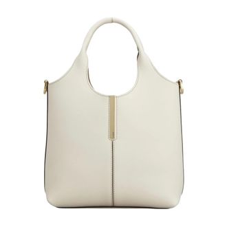 Tod's Mini Leren Shopper - Dames - Shoppers - Wit - ONE Size - Leer - Tassen