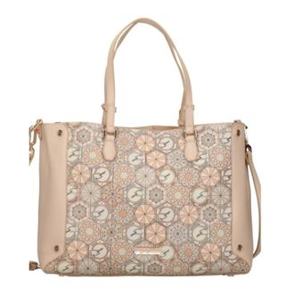 Gattinoni Tassen, Dames, Beige, ONE Size, Leer, Teodosia Shopper