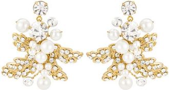 Untamed Petals Gwen Crystal Earrings in Gold at Nordstrom