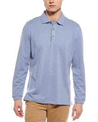 Scott Barber Wool-Blend Pique Polo Shirt