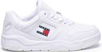 Tommy Jeans Sneakers - Heren - Sneakers - Wit - 44 EU - Leer - Schoenen