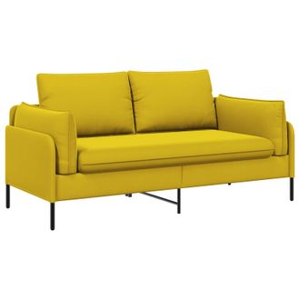 vidaXL Divano A 2 Posti 2 Posto Giallo 188 X 81 X 89 Cm Velluto Vidaxl