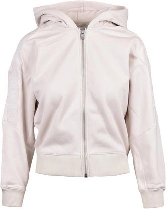 Calvin Klein Beige Cropped Hooded Sweatshirt
