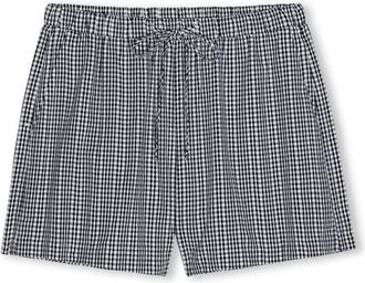 Rails Jenner Gingham Cotton Drawstring Shorts in Black Gingham at Nordstrom, Size Xx-Large