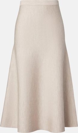 Gabriela Hearst Gonna midi Freddie in lana, cashmere e seta